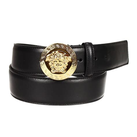 versace black leather belt|versace belt clearance.